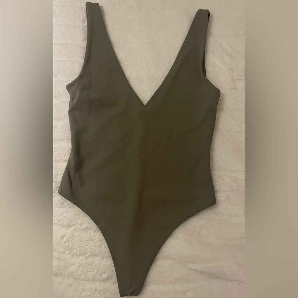Babaton Olive Green Bodysuit